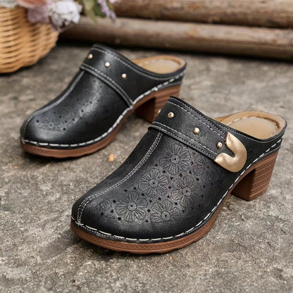 🔥HOT SALE 50% OFF💕Women's Slip-On Closed Toe Chunky Sandals