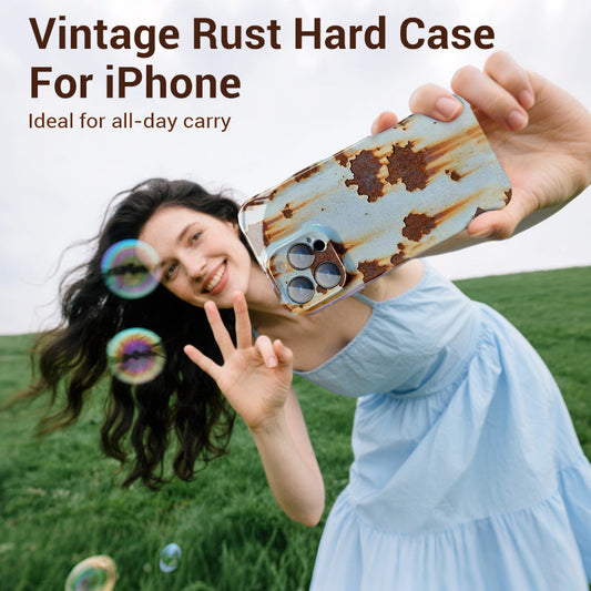 🏆📱Vintage roest hardcase voor iPhone👑